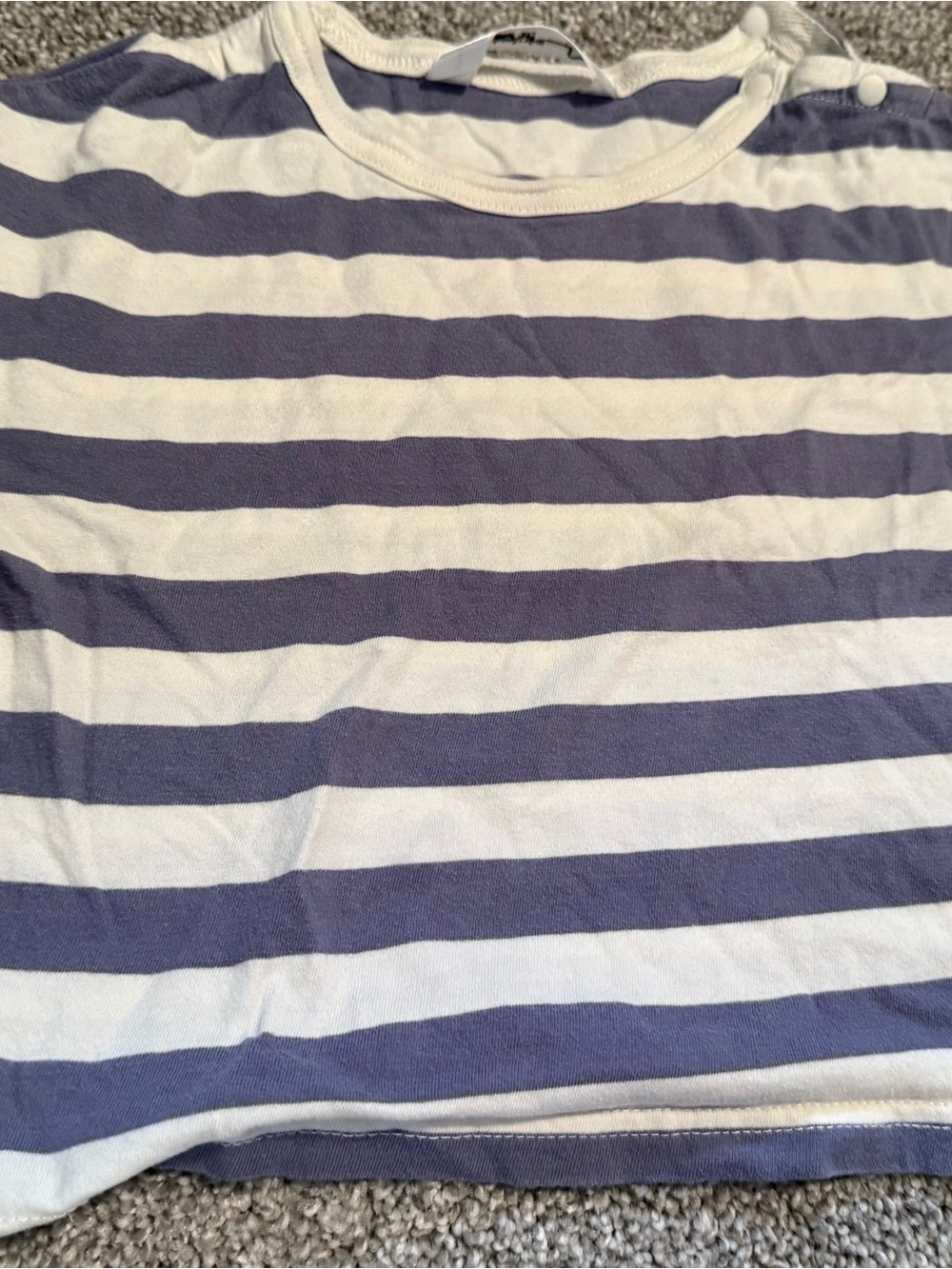 Kids Striped Navy and White Short Sleeve Top